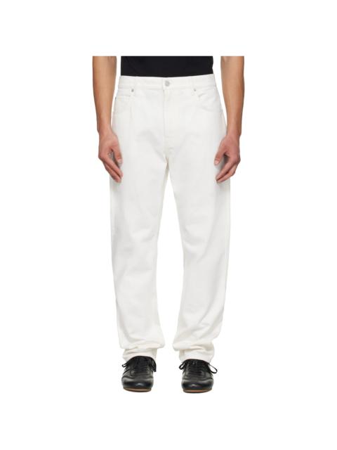 Balmain White Straight-Cut Jeans