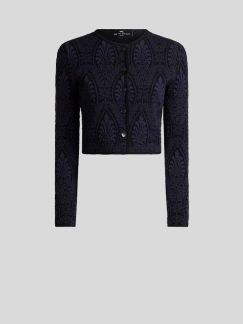 Etro CROPPED JACQUARD CARDIGAN WITH MEDALLION MOTIF