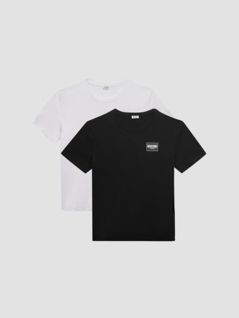 Moschino Men's 2-Pack Logo Stretch-Jersey Crewneck T-Shirt Set - Multi Black