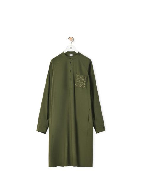 Loewe Anagram tunic dress in linen and cotton