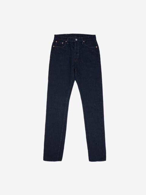 Iron Heart IH-888S-SLBod 16oz Slubby Selvedge Denim Relaxed Tapered Cut Jeans - Indigo Overdyed Black