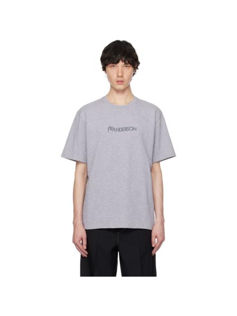JW Anderson Gray Logo Embroidery T-shirt