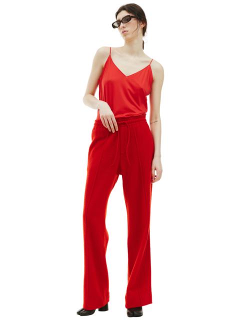 RED WOOL TROUSERS