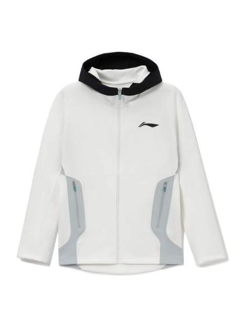 Li-Ning Li-Ning Professional Basketball Series Hooded Track Jacket 'Autumn White' AWDS105-1