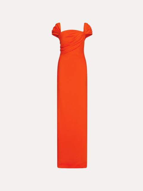 Oscar de la Renta DRAPED-DETAILED CADY GOWN
