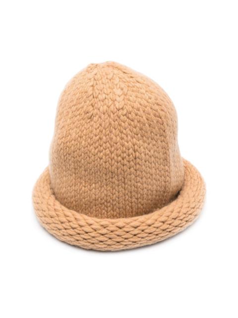 chunky-knit wool hat