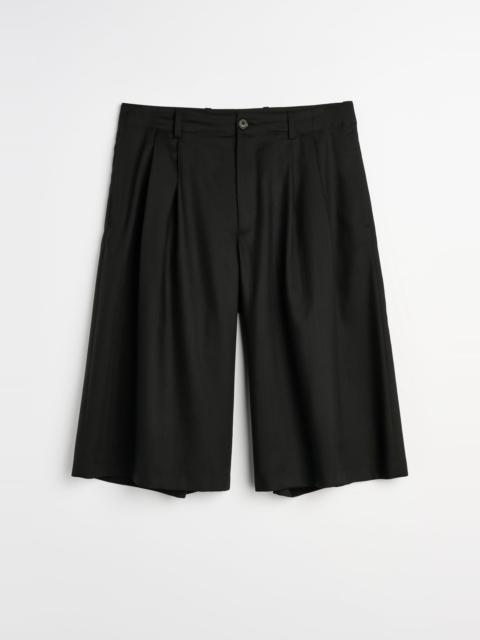 Our Legacy Split Shorts Void Black Veil Wool