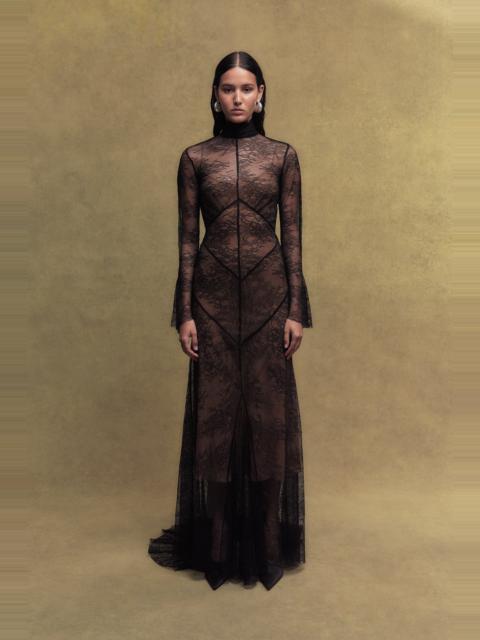 De La Vali HERMOSA LACE MAXI DRESS IN BLACK