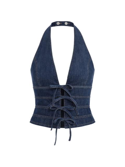 Reformation tie detail halter top
