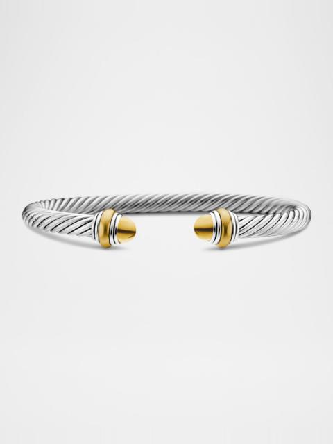 DAVID YURMAN Cable Bracelet with Gemstone in Silver with 14K Gold, 5mm