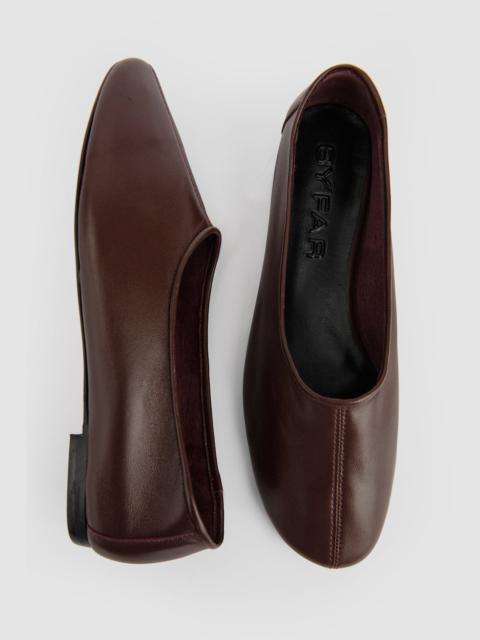 BY FAR Prudence Leather Ballet Flat
