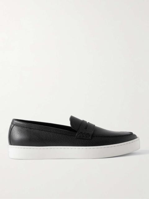 Manolo Blahnik Ellis Full-Grain Leather Penny Loafers