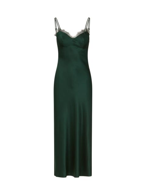 VERONICA BEARD BIXIE STRETCH-SILK SLIP DRESS
