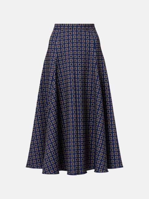 Max Mara Benda printed jersey midi skirt