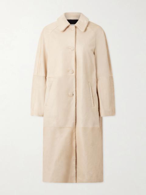 NOUR HAMMOUR Paneled Calf Hair Coat
