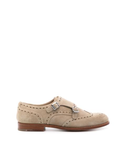 Church's perforated suede monk shoes