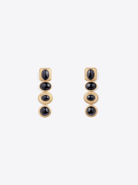 AREA GEMSTONE CHANDELIER EARRINGS
