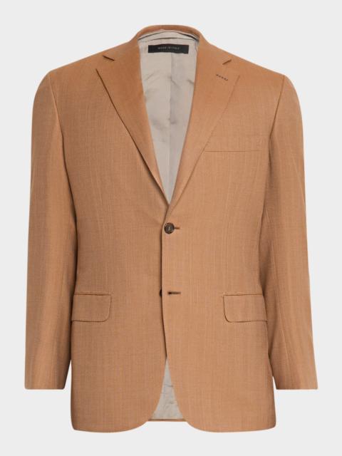 Brioni Men's Single-Breasted Herringbone Blazer