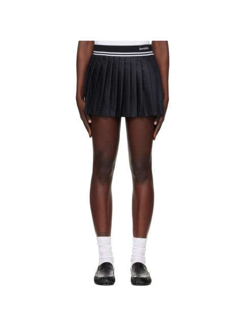 Sporty & Rich Gray Abigail Wool Pleated Miniskirt