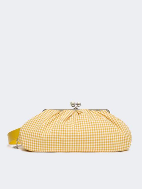 WEEKEND Max Mara Large gingham cotton Pasticcino Bag - YELLOW