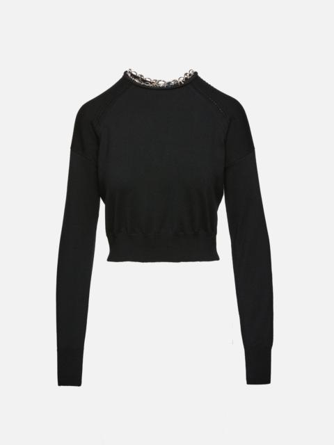rabanne Chain Neckline Wool Sweater