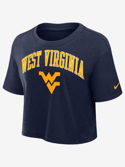 Nike West Virginia Athletic Prep Arch Women's Nike Dri-FIT College Cropped T-Shirt