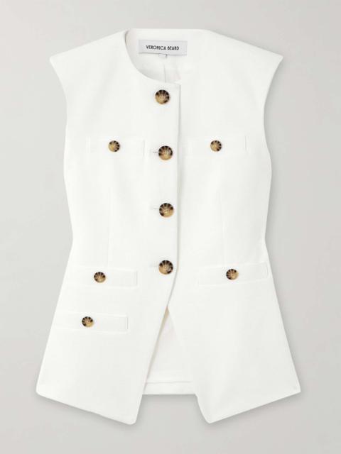 Tamara cotton-blend piqué vest