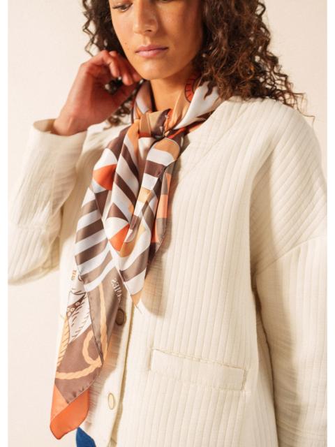 SAINT JAMES Seabed print square scarf