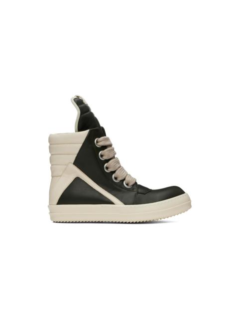 Rick Owens Green & Off-White Porterville Jumbolaced Geobasket Sneakers