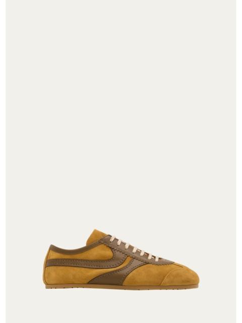 Dries Van Noten Mixed Leather Retro Runner Sneakers