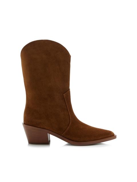 Gianvito Rossi Suede Western Boots tan