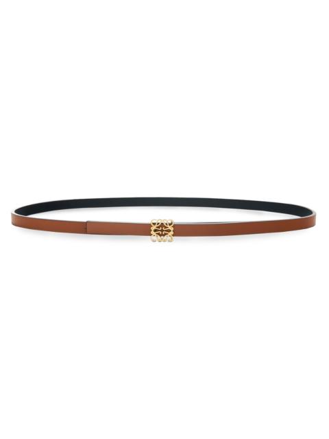 Loewe Women's Anagram Leather Belt - Tan Black Gold