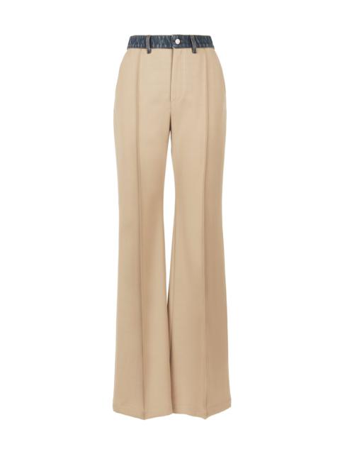 Chloé BIMATERIAL FLARE PANTS