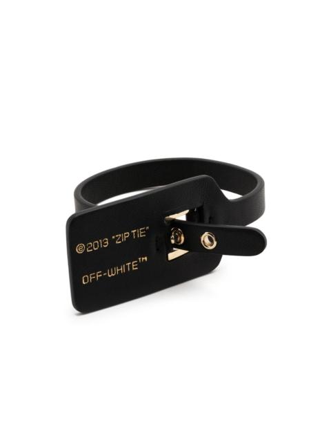 Off-White Zip Tie leather bracelet