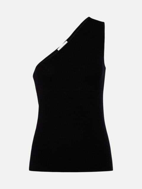 LISA YANG One-shoulder cotton and cashmere top