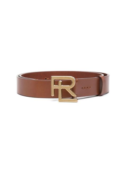 Ralph Lauren logo-plaque leather belt