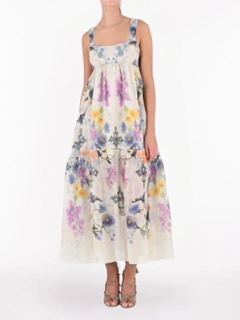 Marchesa RAMIE SQUARE NECK MAXI DRESS