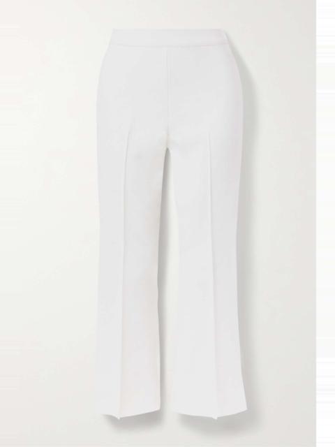 Kick cropped stretch cotton-blend flared pants