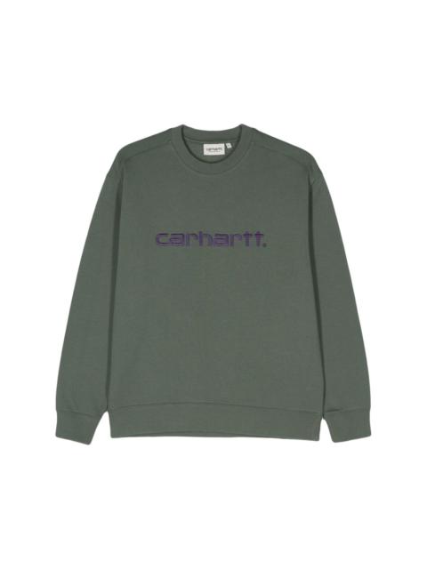 logo-embroidered sweatshirt