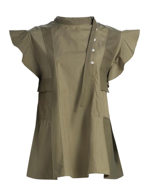 3.1 Phillip Lim Women's Cotton Poplin Button-Front Blouse - Burnt Olive