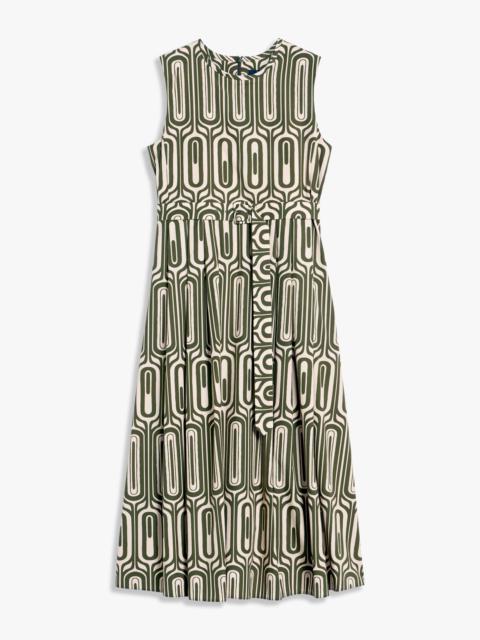 'S Max Mara ANDREIS Printed cotton dress with belt
