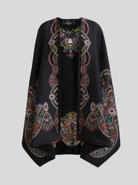 FLORAL PAISLEY JACQUARD CAPE