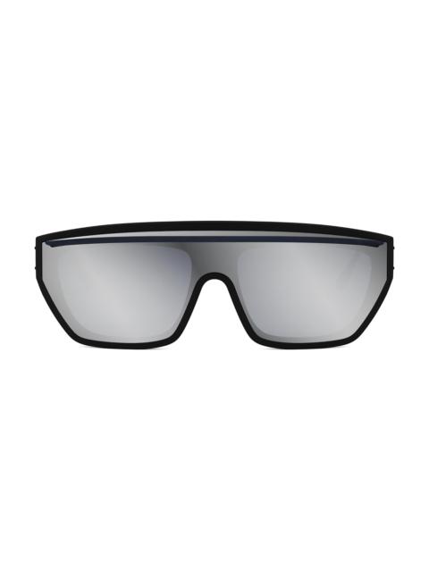 Dior Women's DiorClub M7U Mask Sunglasses - Black Grey Mirror