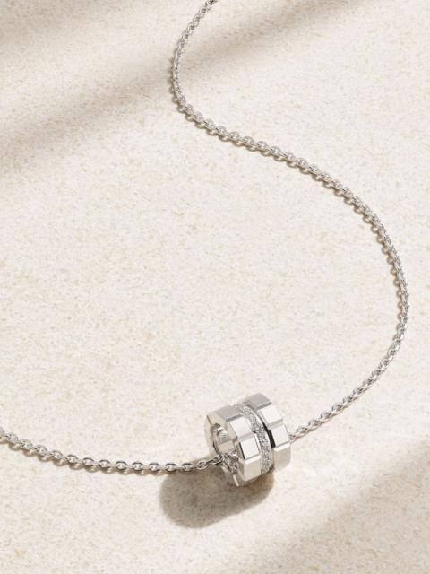 Ice Cube Pure Mini 18-karat white gold diamond necklace