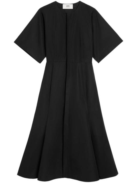 AMI Paris short-sleeve cotton midi dress