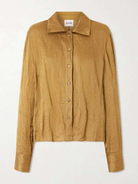 KHAITE Jaylin Crinkled-voile Shirt