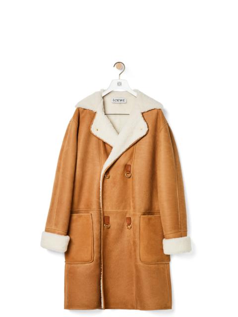 Loewe Double-breasted coat in shearling
