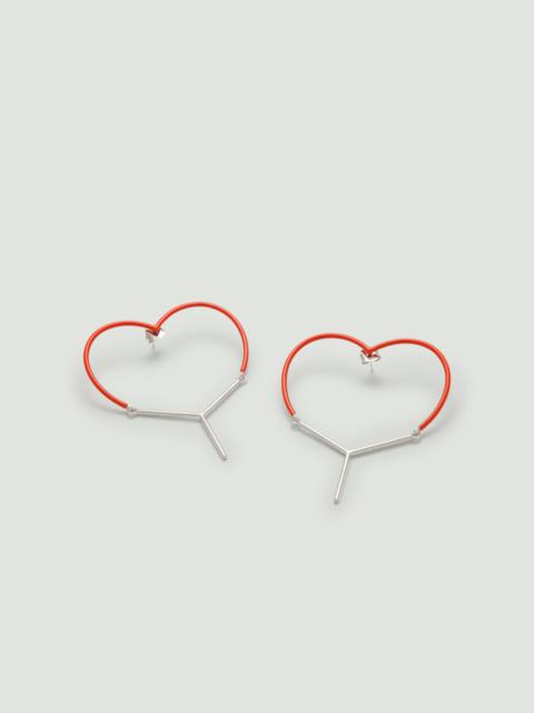 MINI Y HEART EARRINGS