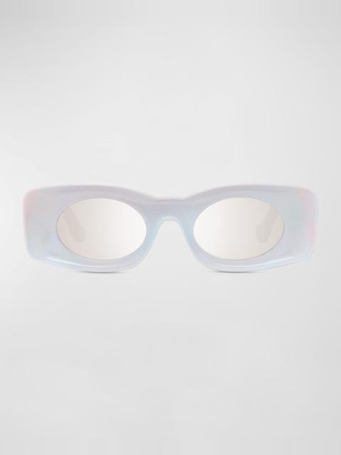 Loewe Men's Holographic Thin Geometric Sunglasses