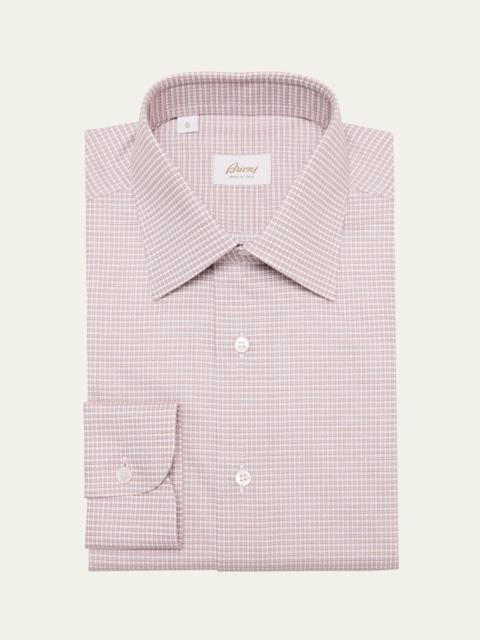 Men's Cotton Graph Check Dress Shirt